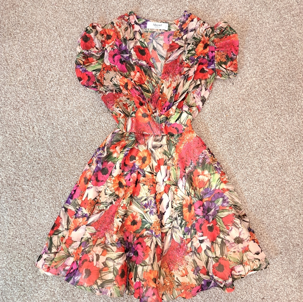 AUTHENTIC Blumarine Fairycore Floral Print Mini Dress